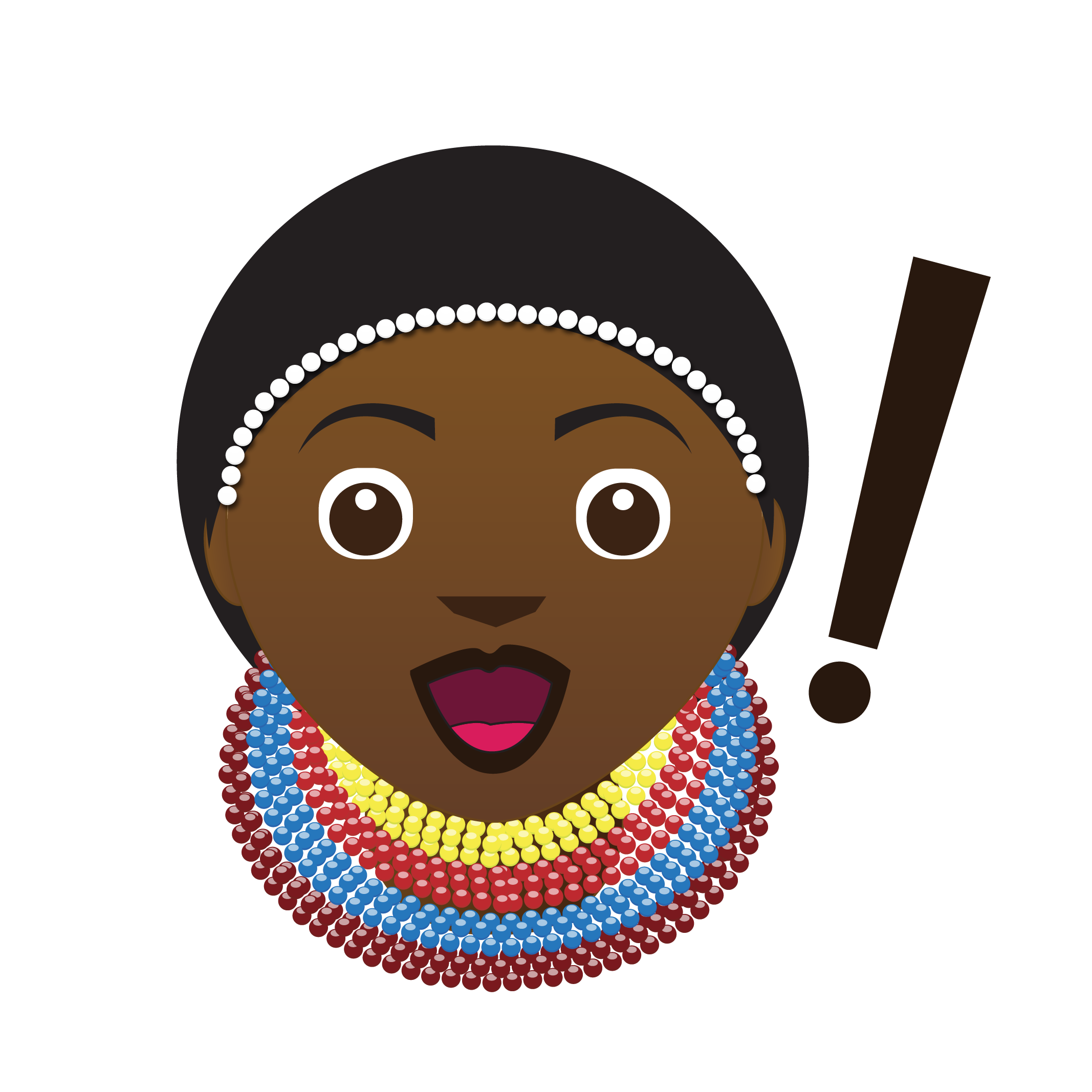 AfroStickers character saying sawa